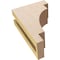 Ekena Millwork 3"W x 6"D x 9"H Classic Mediterranean Rough Cedar Woodgrain TimberThane Corbel, Primed Tan CORUR03X06X09MEDRCPR - alternate 3
